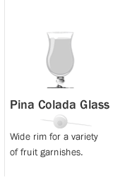 Image of Pina Colada Glass for Strawberry Salad